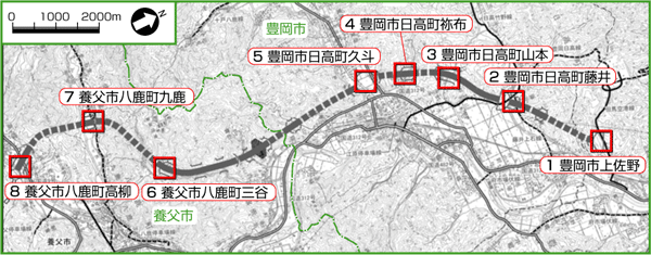 予測地点図(自動車の走行)