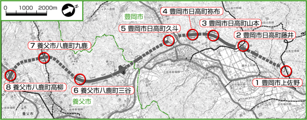 予測地点図(建設機械の稼働)